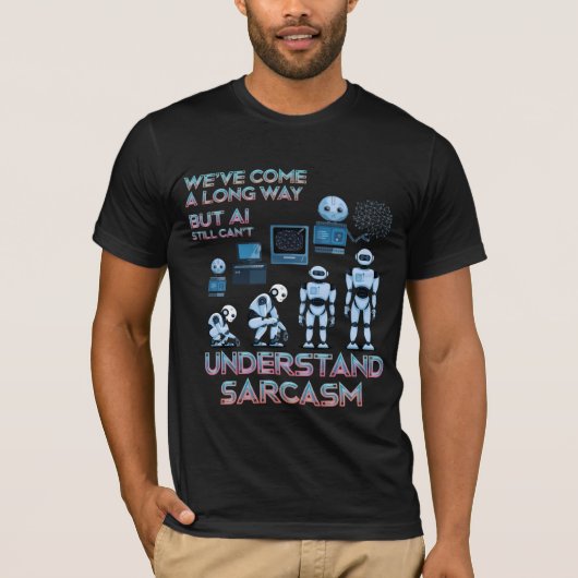 Grappige Chatbot-memes Evolutie van Ai-sarcastisch T-shirt (Voorkant)