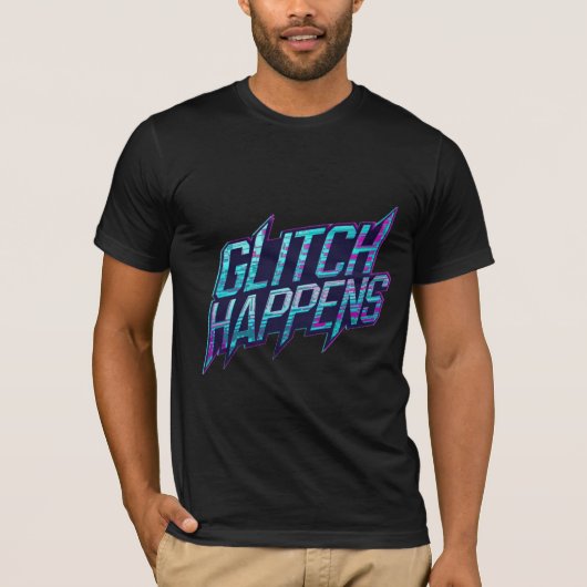 Grappige chatbot memes futuristische AI-glitch geb T-shirt (Voorkant)