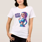 Grappige Chatbot-memes metgezellen Glitch Please Tri-Blend Shirt (Voorkant)
