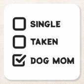 Grappige checkbox Hond moeder status Kartonnen Onderzetters (Voorkant)