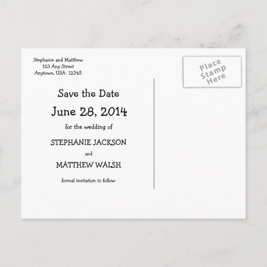 Grappige checklist Opslaan van de datum Aankondigingskaart (Achterkant)