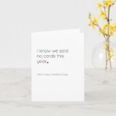 Grappige Cheeky Valentijnsdag Kaart 'Ik heb geloge (Gele Bloem)