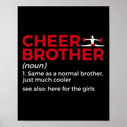 Grappige Cheer Brother Definitie  Poster (Voorkant)