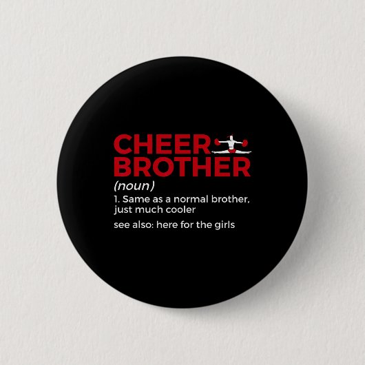 Grappige Cheer Brother Definitie  Ronde Button 5,7 Cm (Voorkant)
