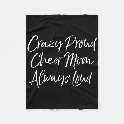 Grappige Cheer Comp Moeders Crazy Trots Cheer Moed Fleece Deken (Voorkant)