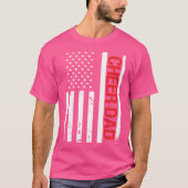Grappige Cheer Dad USA Amerikaanse vlag Cheerleadi T-shirt (Voorkant)