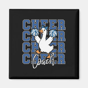 Grappige Cheer Gans Coach Blauwe Coquette Boog Spo Magneet
