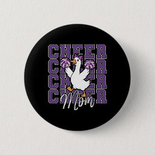 Grappige Cheer Gans Moeder Paarse Coquette Strik S Ronde Button 5,7 Cm