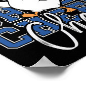 Grappige Cheer Gans Squad Blauwe Coquette Strik Sp Poster (Hoek)