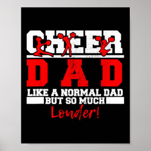 Grappige Cheer Papa Cheerleading Vader Dochter Che Poster