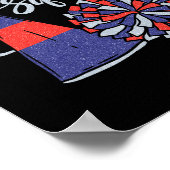 Grappige Cheerleader Cheer Squad Cheerleading Blau Poster (Hoek)