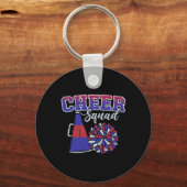 Grappige Cheerleader Cheer Squad Cheerleading Rood Sleutelhanger (Voorkant)