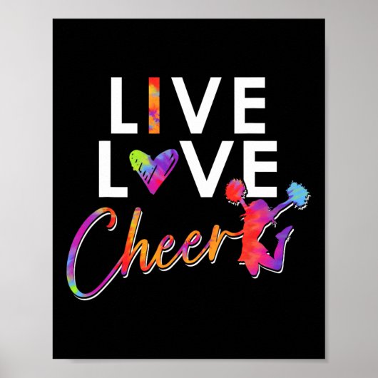 Grappige Cheerleader Cheerleading Meisjes Live Lov Poster (Voorkant)