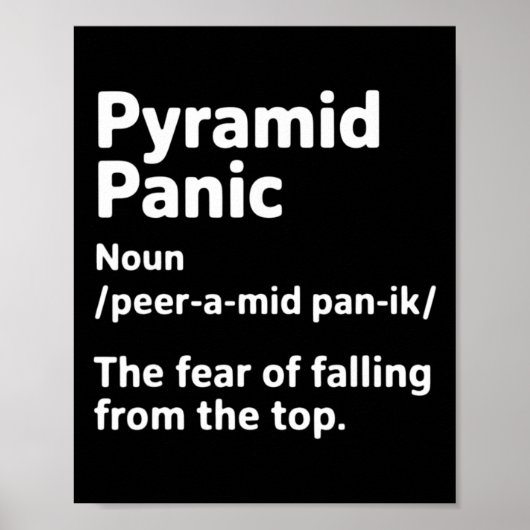 Grappige Cheerleader Definitie Piramide Paniek Tea Poster (Voorkant)
