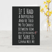 Grappige Cheerleader Kaarten Cheerleader Sport Voo (Gele Bloem)