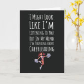 Grappige Cheerleader Kaarten Cheerleader Sport Zwa (Gele Bloem)