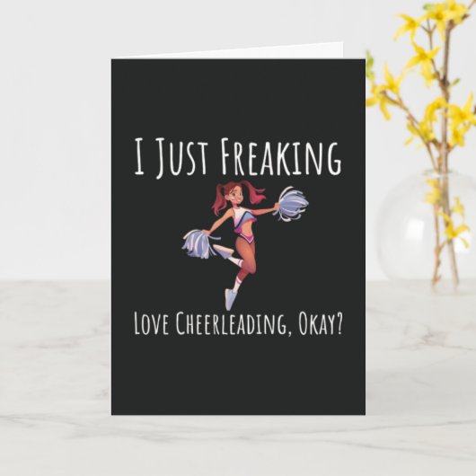 Grappige Cheerleader Kaarten Dans Sport Dansen Dan (Gele Bloem)