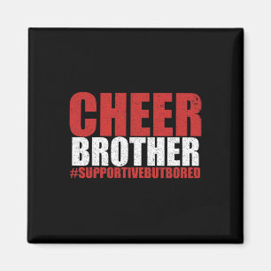 Grappige Cheerleading Bro Cheer Broer Ondersteunen Magneet