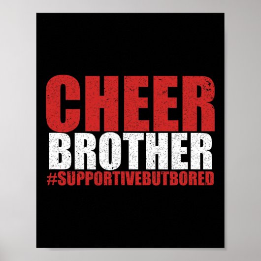 Grappige Cheerleading Bro Cheer Broer Ondersteunen Poster (Voorkant)