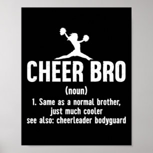Grappige Cheerleading Broer Cheer Bro Definitie Ch Poster
