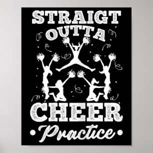 Grappige Cheerleading Grafiek Voor Cheer Meisje Vr Poster
