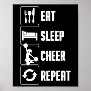 Grappige Cheerleading Kunst Voor Tiener Meisje Vro Poster