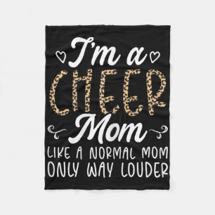 Grappige Cheerleading Liefhebber Luipaard Patroon Fleece Deken