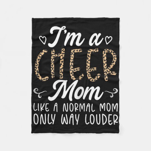 Grappige Cheerleading Liefhebber Luipaard Patroon Fleece Deken (Voorkant)