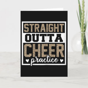 Grappige Cheerleading Meisjes Luipaard Print Che Kaart