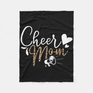 Grappige Cheerleading Moeder Luipaard Cheetah Prin Fleece Deken