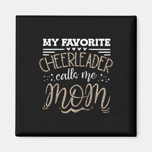 Grappige Cheerleading Moeder Luipaard Print Ch Magneet (Voorkant)