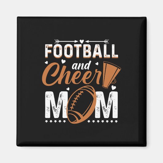 Grappige Cheerleading Moeder Voetbal En Cheer Moed Magneet (Voorkant)