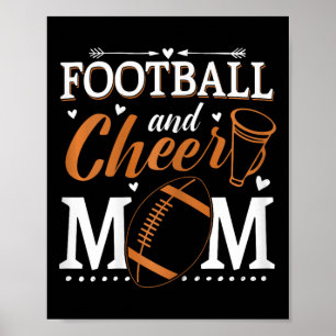 Grappige Cheerleading Moeder Voetbal En Cheer Moed Poster