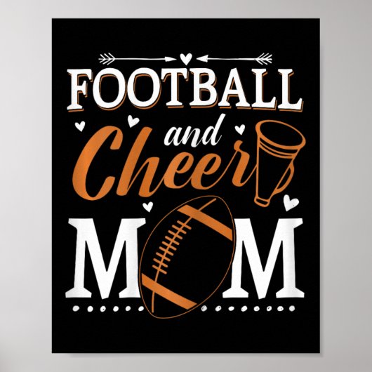 Grappige Cheerleading Moeder Voetbal En Cheer Moed Poster (Voorkant)