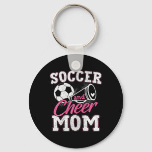 Grappige Cheerleading Moeder Voetbal En Cheer Moed Sleutelhanger