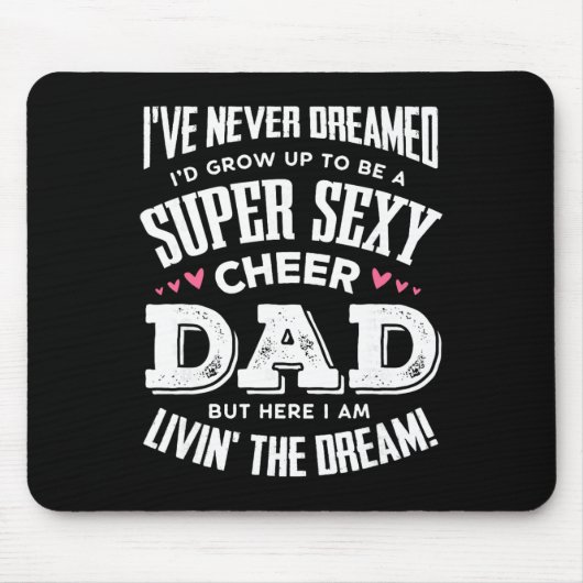 Grappige Cheerleading Vader Father Cheer Vader Muismat (Voorkant)