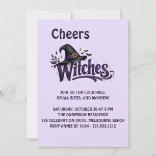 Grappige Cheers Heksen Halloween Meisjes Nacht Fee Kaart