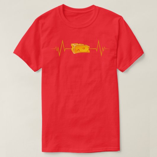 Grappige Cheese Heartbeat Cheese Lover T-shirt (Design voorkant)