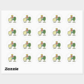 Grappige Cheese Rock en Hard Place Pun Ronde Sticker (Vel)