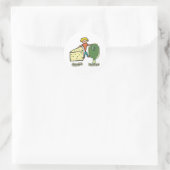 Grappige Cheese Rock en Hard Place Pun Ronde Sticker (Tas)