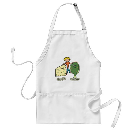 Grappige Cheese Rock en Hard Place Pun Standaard Schort (Voorkant)