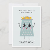 Grappige Cheesy Pun Je bent Grate Moederdag Feestdagenkaart (Voorkant)