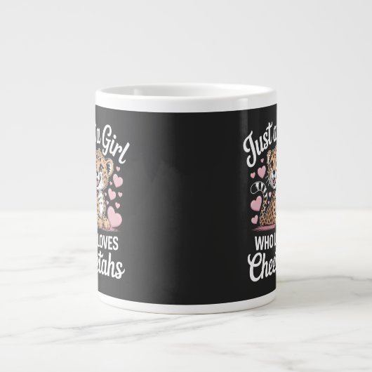 Grappige Cheetah Citaat  Grote Koffiekop (Voorkant)