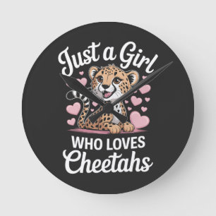 Grappige Cheetah Citaat  Ronde Klok