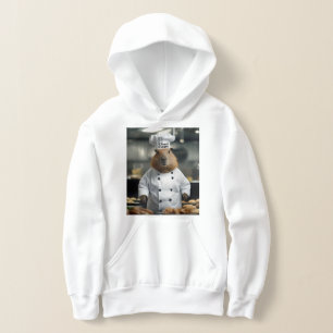 Grappige chef capybara, kids hoodie