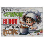 Grappige chef citaat glazen snijplank (Voorkant)