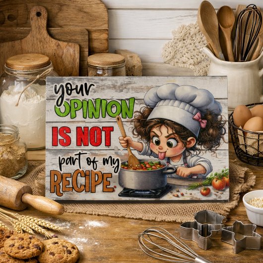 Grappige chef citaat glazen snijplank