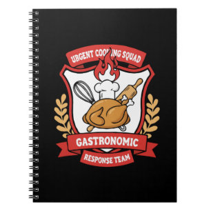 Grappige Chef Dringende Kookploeg Gastronomisch Te Notitieboek