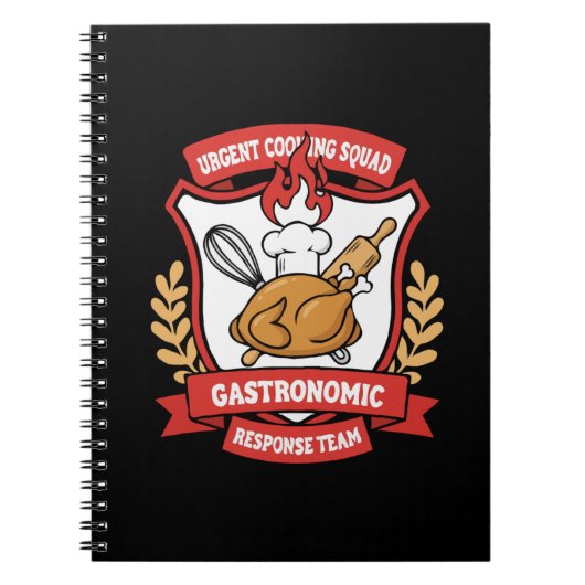 Grappige Chef Dringende Kookploeg Gastronomisch Te Notitieboek (Voorkant)