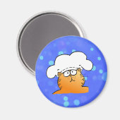 Grappige Chef | Funny cartoon Kat Chef Magneet (Voorkant / Achterkant)